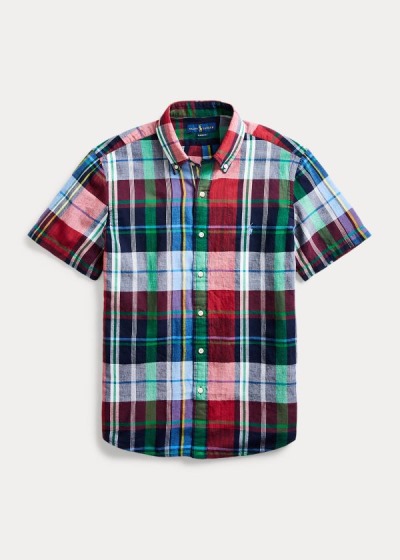 Men's Polo Ralph Lauren Plaid Madras Shirts | 219865UWP